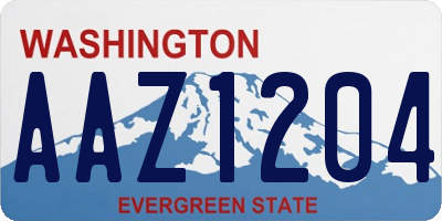 WA license plate AAZ1204