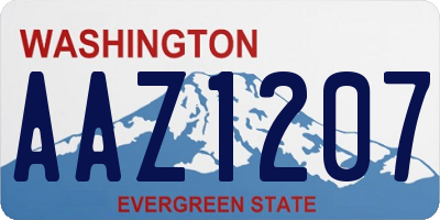 WA license plate AAZ1207