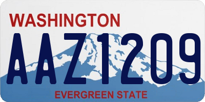 WA license plate AAZ1209