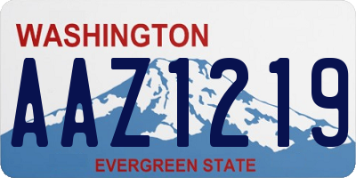 WA license plate AAZ1219