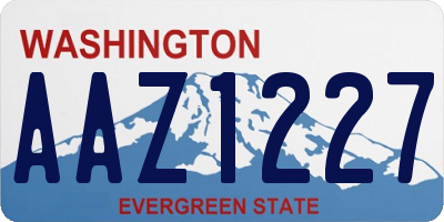 WA license plate AAZ1227