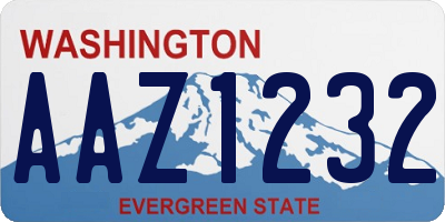 WA license plate AAZ1232