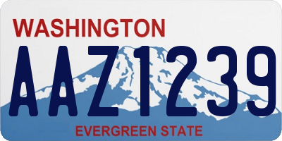 WA license plate AAZ1239