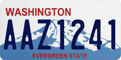 WA license plate AAZ1241