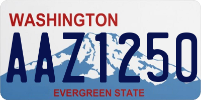 WA license plate AAZ1250
