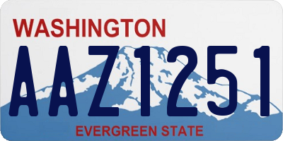 WA license plate AAZ1251