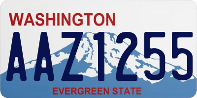 WA license plate AAZ1255