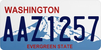 WA license plate AAZ1257