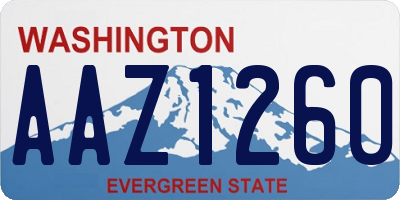 WA license plate AAZ1260