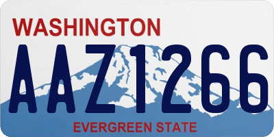 WA license plate AAZ1266