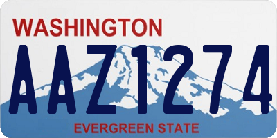 WA license plate AAZ1274