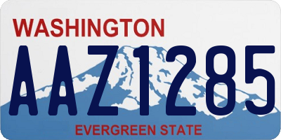 WA license plate AAZ1285