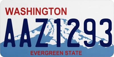 WA license plate AAZ1293