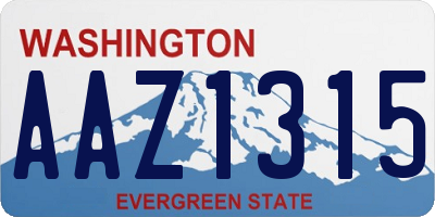 WA license plate AAZ1315