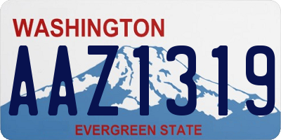 WA license plate AAZ1319