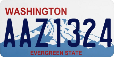 WA license plate AAZ1324