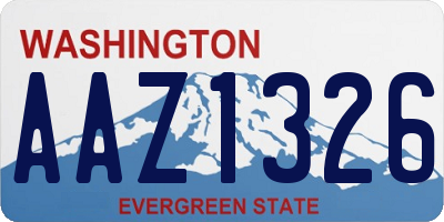 WA license plate AAZ1326