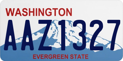 WA license plate AAZ1327