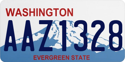 WA license plate AAZ1328