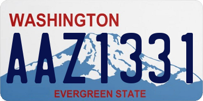 WA license plate AAZ1331