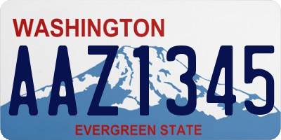 WA license plate AAZ1345