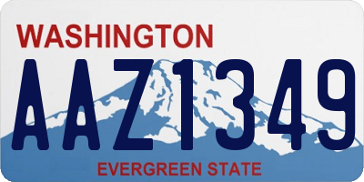 WA license plate AAZ1349