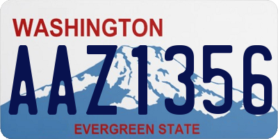 WA license plate AAZ1356