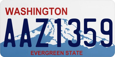 WA license plate AAZ1359