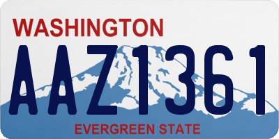 WA license plate AAZ1361