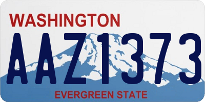 WA license plate AAZ1373