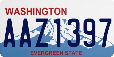 WA license plate AAZ1397