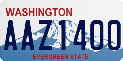 WA license plate AAZ1400