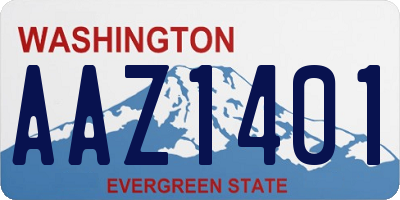 WA license plate AAZ1401