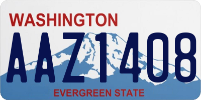 WA license plate AAZ1408