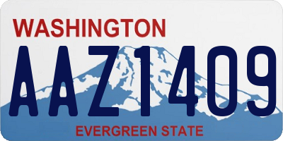 WA license plate AAZ1409