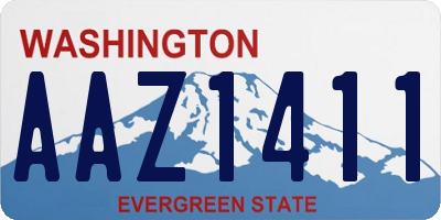 WA license plate AAZ1411