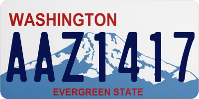 WA license plate AAZ1417