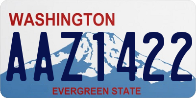 WA license plate AAZ1422
