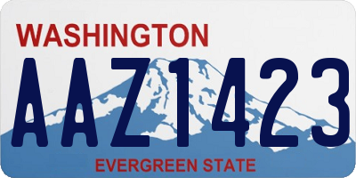 WA license plate AAZ1423