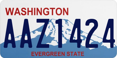 WA license plate AAZ1424