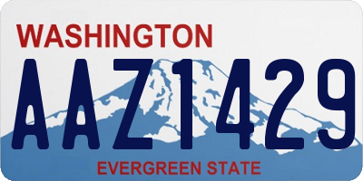 WA license plate AAZ1429