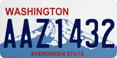 WA license plate AAZ1432