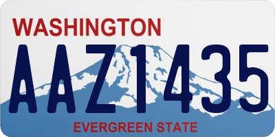 WA license plate AAZ1435
