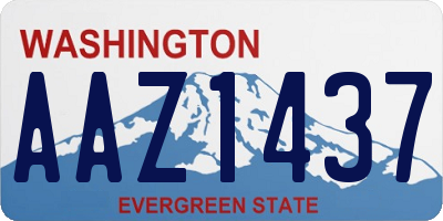 WA license plate AAZ1437