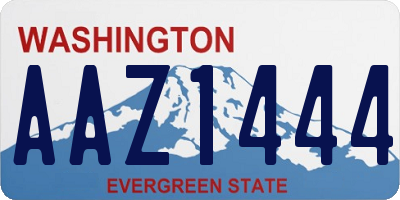 WA license plate AAZ1444