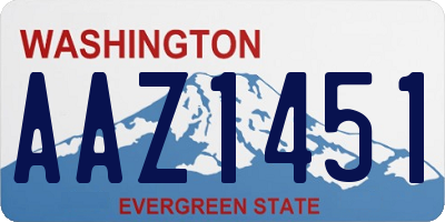 WA license plate AAZ1451