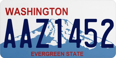 WA license plate AAZ1452