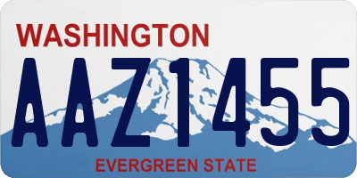 WA license plate AAZ1455