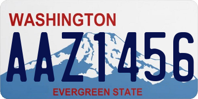 WA license plate AAZ1456