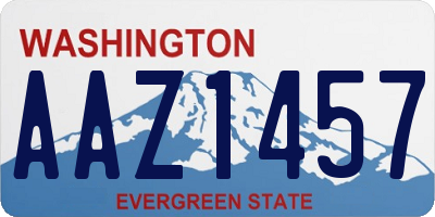 WA license plate AAZ1457